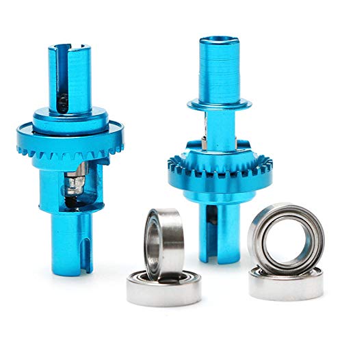 MiTASQfor Wltoys K929 K939 K969 K979 K989 K999 1/28 Scale RC Car Spare Parts K989-26 Metal Upgrade Adjustable Ball Differential Box ( Color : Blue 2pcs )