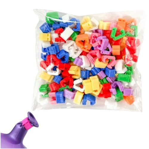 200Pcs Balloon Sealing Clips, Reusable Plastic Locking Clips for Air & Helium Balloons, Multicolor Fast Sealing Tool for Parties, Weddings, Birthdays