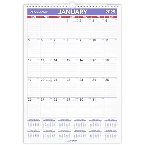 AT-A-GLANCE 2025 Wall Calendar, 12" x 17", Medium Tall (PM22825) Cover
