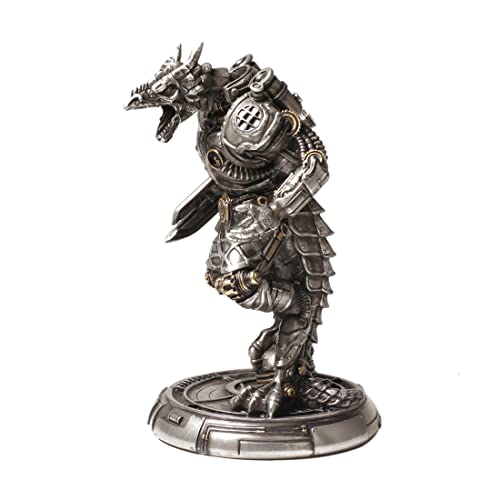 Estatua Dragón Mecanoide Steampunk Resina miniatura 4
