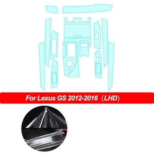Protector de panel Lexus GS evita rayas en consola central de coche transparente 3