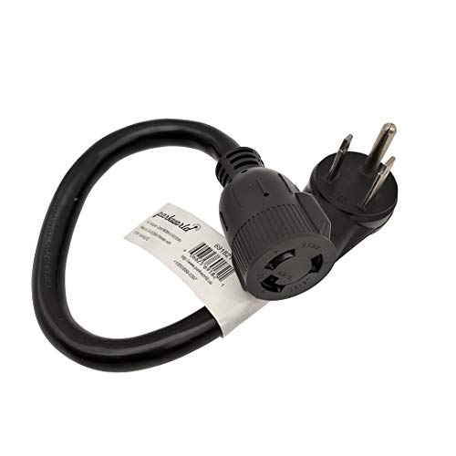 Parkworld 691821 Adapter Cord Welder 50 Amp 6-50P Male Right Angle To 30 Amp L6-30R Locking Connector Female (1.5Ft) #TOP5
