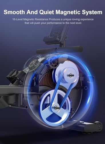 Neezee Rowing Machines, Rower Machines for Home Gym with Aluminum Rail, Water Rowing Machine with Tablet Stand, Water Resistance and LCD Display Rowing Machine - Image 3