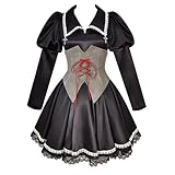 Anime Cos Tsukiyomi Utau Cosplay Costume Party Uniform Full Set Female Suit (X-Small) Black