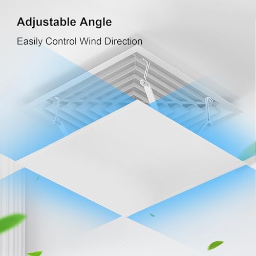 Déflecteur de ventilation pour climatiseur central blanc 45x45 cm