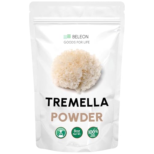 Beleon Goods For Life Tremella Mushroom Powder 8 oz - Pure Snow Fungus Powder Fruitnig Body Daily Support