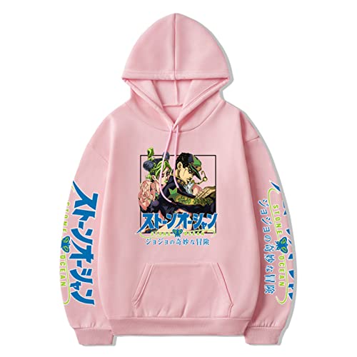 JoJo's Bizarre Adventure Unisex Hoodie Drawstring Long Sleeve Pullover Sweatshirt Giovanna Brando Jolyne Bucciarati