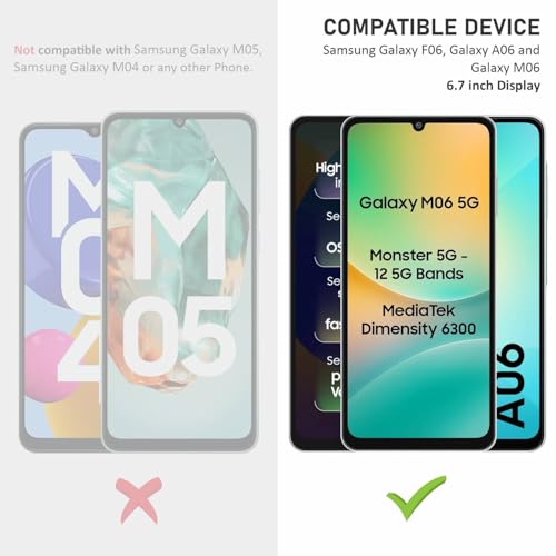 Image of SupCares Tempered Glass for Samsung Galaxy M06, Galaxy F06 and Galaxy A06 (6.7 Inch) With Installation Kit | Military-Grade Gorilla Screen Protector | Edge to Edge Coverage | Black