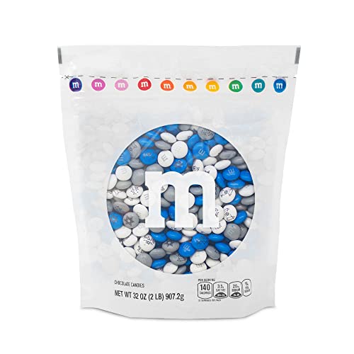 M&M’S WORLD Pre-Designed Milk Chocolate Candy - 2lbs of Bulk Candy in Resealable Pack for the Party Sweet Stuff for DIY Commemorative Gift or Party Favors