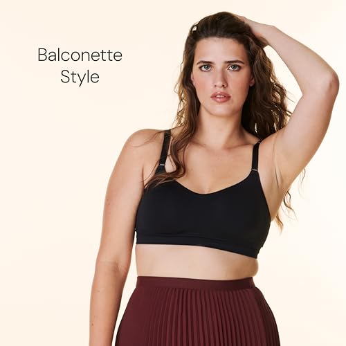 Bravado Designs Everyday Bra, Non Wired Balconette Bra for Women, Comfort Bra, Black, XX-Large - Image 5