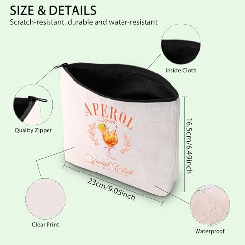 Aperol Spritz Bachelorette Trip Makeup Bag Aperol Gift Aperol Spritz Themed Gift Italian Summer Spritz Gift Cocktail Gift (Aperol Spritz Bag UK) - Image 2
