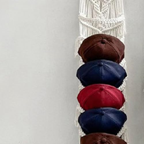 Porte-chapeau pour mur artisanal en macramé durable - 5