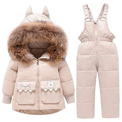 amropi Baby Girls Snowsuit Set Beige Cover