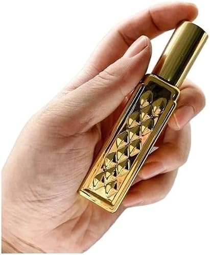 EDvkrgqx Portable Perfum Spray Bottle, Glass Perfume Atomiser 15ml Travel Bottles Multicolor Refillable Mist Sprayer(Gold Square)