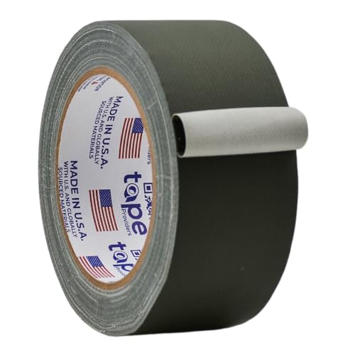 Image of WOD GTC12 Gaffer Tape, Olive Drab Low Gloss Finish Film, 2 inch x 60 ft. (Pack of 24) Residue Free, Non Reflective Cloth Fabric, Secure Cords, Water Resistant, Photography, Filming Backdrop