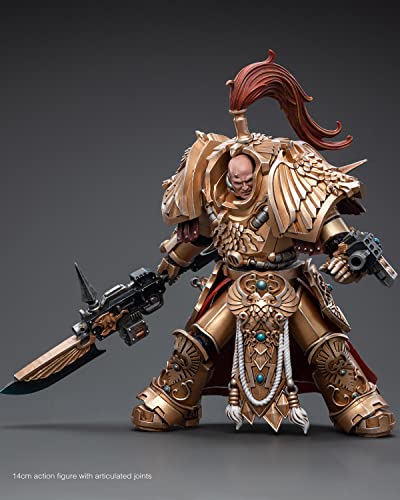 Pipigirl Joytoy Warhammer 40K Space Marine Genuine License 1/18 Soldier, Adeptus Custodes Shield-Captain In Allarus Terminator Armour, 4Inch Models Action Figures Kits (Hydon Seronis) #TOP2