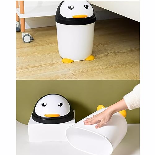 Caneca de basura grande con tapa forma pingüino miniatura 7
