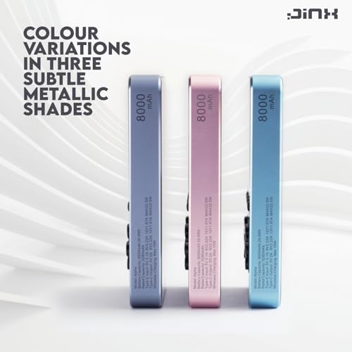 Image of JINX Alpha Pro Wireless Magnetic Powerbank with Retro Video Game|Classic Built-in Retro Games with Powerbank|8000mAh 15W Magsafe Compatible Power Bank Fast Charging for iPhone, Android (Pink)