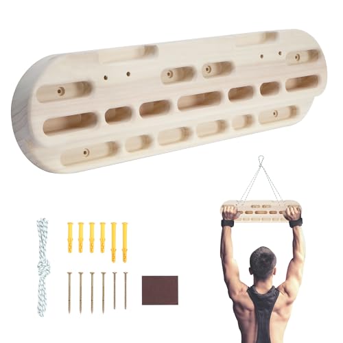 aleawol Trainingsboard Kletterboard Klettertraining Hangboard Kletterbrett Trainingsbrett Trainingsgeräte für Einsteiger Bergsteiger Klettertraining