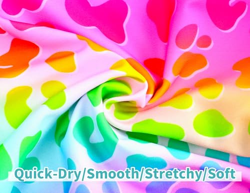 Image of Snowheart Girls Swimsuit Adjustable Shoulder Strap UPF50+ One-Shoulder Ruffle Bathing Suit 3-12T