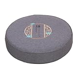 Cojín de meditación, para suelo, transpirable, para yoga, 60 cm, color gris