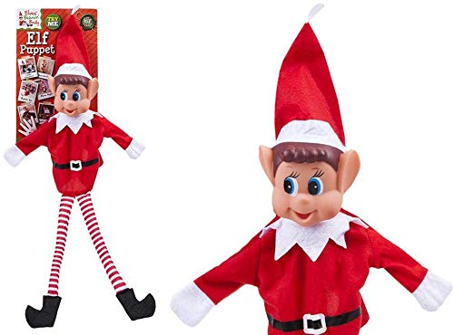 Elves Behavin Badly Marioneta de Mano de Elfos traviesos de 27 Pulgadas, Juguetes de Navidad