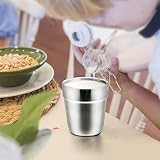 TEAMFAR Filiżanki do espresso, zestaw 6 sztuk, ze stali nierdzewnej, grube ścianki z podwójnymi ściankami, filiżanki do herbaty, filiżanki do kawy, do domu, na imprezę, lub na kemping, nietłukące się