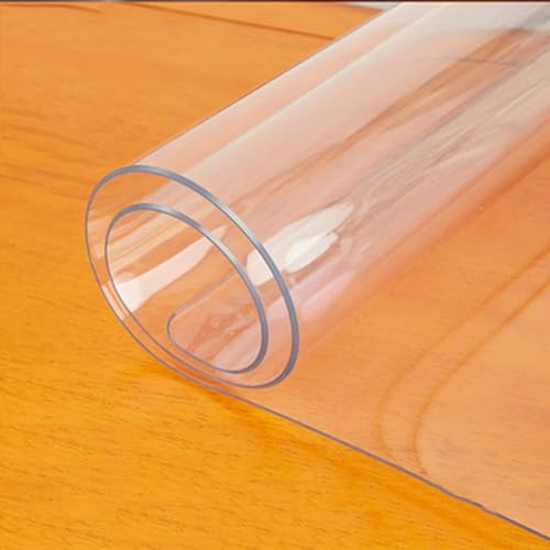 Protège-table transparent 90x150 cm nappe imperméable épaisse 1.5 mm pour bureau et table