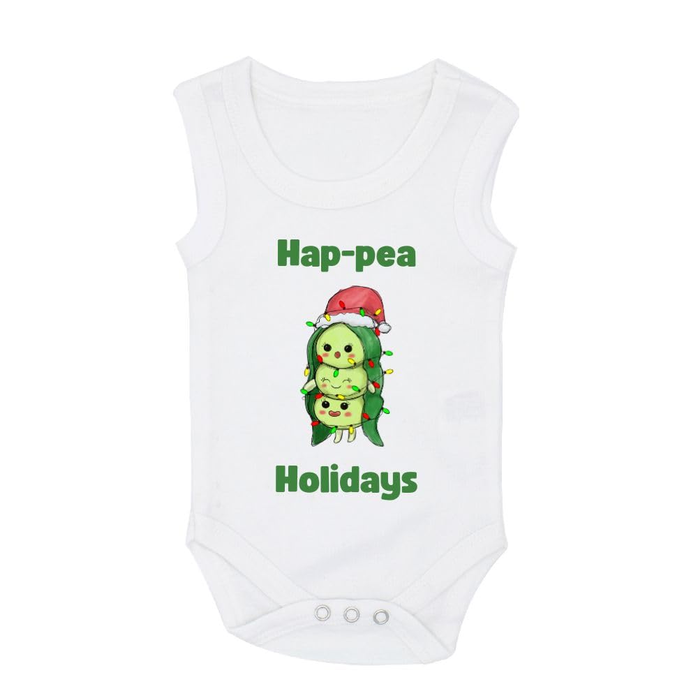Christmas Baby Romper Sleeveless – Holiday Bodysuit with Festive Design – Perfect for Baby’s First Christmas Outfit – Christmas Bodysuit for Boys and Girls