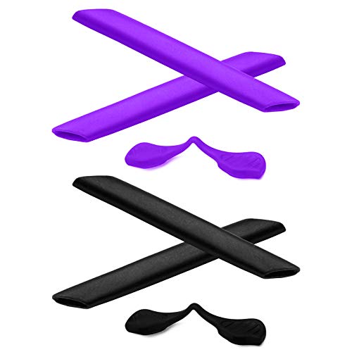 Galvanic Replacement Rubber Kits for Oakley RadarLock Path/RadarLock Edge | RadarLock Pitch | RadarLock XL Sunglass - Purple + Black -  Galvanic Optics, RADARLOCKPATH-SET-PURPLE-BLACK