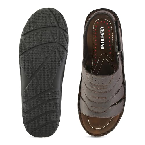 Image of Centrino Sandal for Men | Grip Insole for Stability | slippers /sliders for men |mens sandals casual | sandals for men|Modern Look with Straps | Comfortable Footwear (9265)