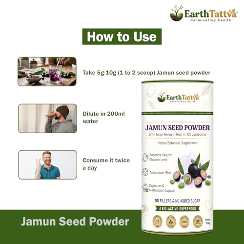Image of Jamun Seed Powder 250g | Jamun Guthli| Whole Seed with Inner Kernel | Rich in Jamboline | Supports Healthy Sugar Metabolism | Natural Antioxidant | AYUSH & GMP Certified