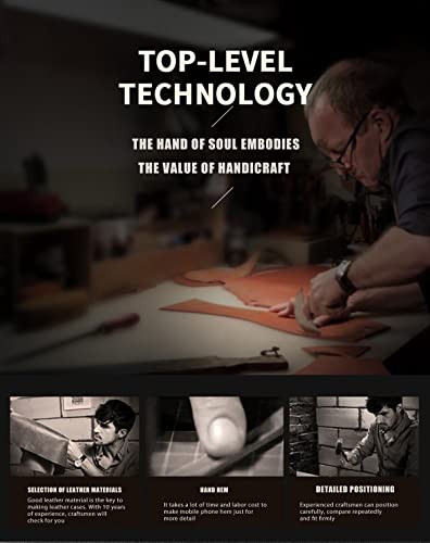 Sunremex Logo Visible For Iphone 13 Pro Max Case With Tempered Glass Screen Protector, Non-Slip Grip Vegan Leather Classic Luxury Elegant Thin Cover For Iphone 13 Pro Max (6.7") (Red) #TOP5