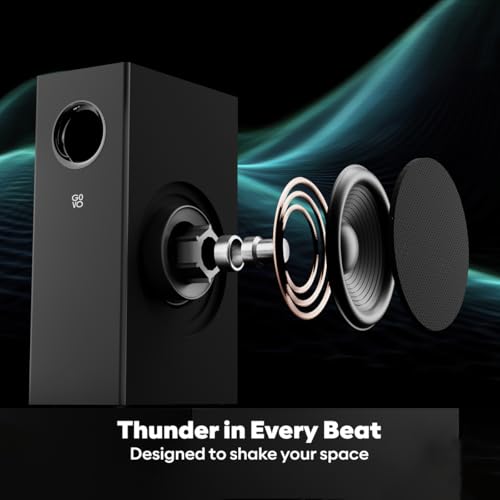 Image of GOVO GOSURROUND 600 | 90W Soundbar | 2.1 Channel Home Theatre | Deep Bass from 4 inch Subwoofer | BT v5.3, HDMI, AUX, USB Connectivity | 5 EQ Modes