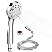 Duschkopf Handbrause 3 Strahlarten Hochdruck mit 1.5M Schlauch Wassersparend Brausekopf Handheld Duschbrause mit Brauseschlauch und Teflonband