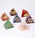 SHUKEFER Crystal Pyramids Set Made of Crystals and Healing Stones 3cm/1.18in Healing Crystal Set Crystal Energy Tower Multi Colored Chakra Pyramid Set Suitable for Home Decor