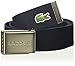 Lacoste Men's Textile Signature Croc Logo Belt