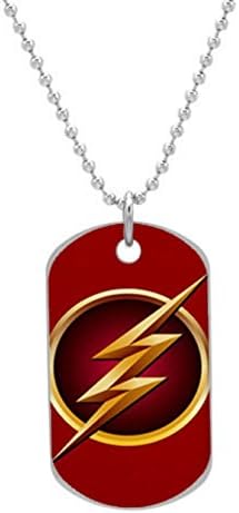 The Flash Barry Allen Logo Superman Justice League Custom Unique Oval Dog Tag Pet Tag Necklace Pendant