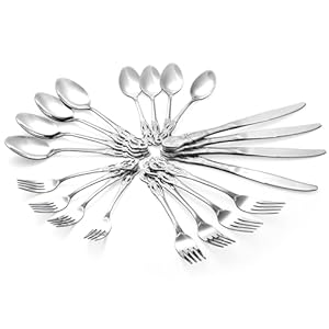 40 Pieces Retro Royal Silverware Set for 8 Stainless Steel Flatware Set Dishwasher Safe Dinnerware Set Including Forks Spoons and Knives Vintage Cutlery Set for Wedding Party and Christmas