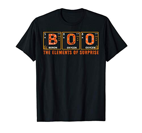 Halloween Homeschooling Resources | Because Learning Should Be Fun! 10 Halloween BOO Primary Elements of Surprise Science T-Shirt