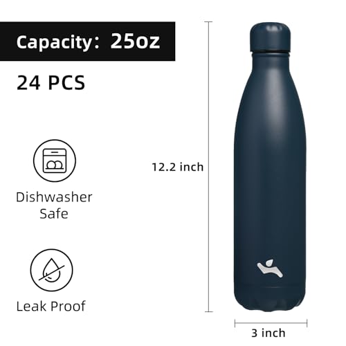 Image of Konokyo 24 Pack 25 oz Insulated Stainless Steel Water Bottle