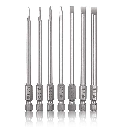 Mixiflor 30 Pcs S2 Screwdriver Bit Set, 4 in Security Bit Set Extra Long Magnetic Screwdriver Kit with Zippered Bag(Slotted Cross Square Torx Bits) -1/4 Hex Shank