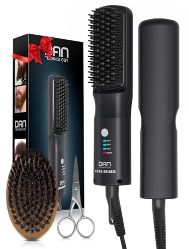 Tourmaline Ceramic Heated Beard Brush for Daily Grooming