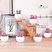 Der Rose Set of 6 Pink Succulents Plants Artificial in Pots Small Fake Plants for Girls Pink Room Decor Office Desk Accessories for Women