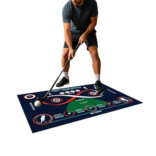Tapis d'entraînement de hockey antidérapant avec surface stable 90x60