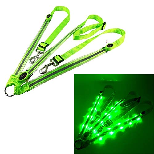 LucaSng Collier de sécurité LED pour cheval - Haute visibilité - Équipement de sécurité réglable - Réglable, robuste et confortable - Pour l'équitation de nuit - Vert