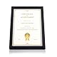 GraduatePro A4 Bilderrahmen Holz Urkunde Dokument din University Certificate Frame Passepartout Diplom Format Academica Zertifikate zum Hängen Schwarz