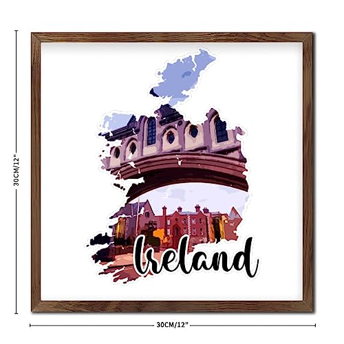 Art décor pour maison Irlande panneau en bois cadeau idéal