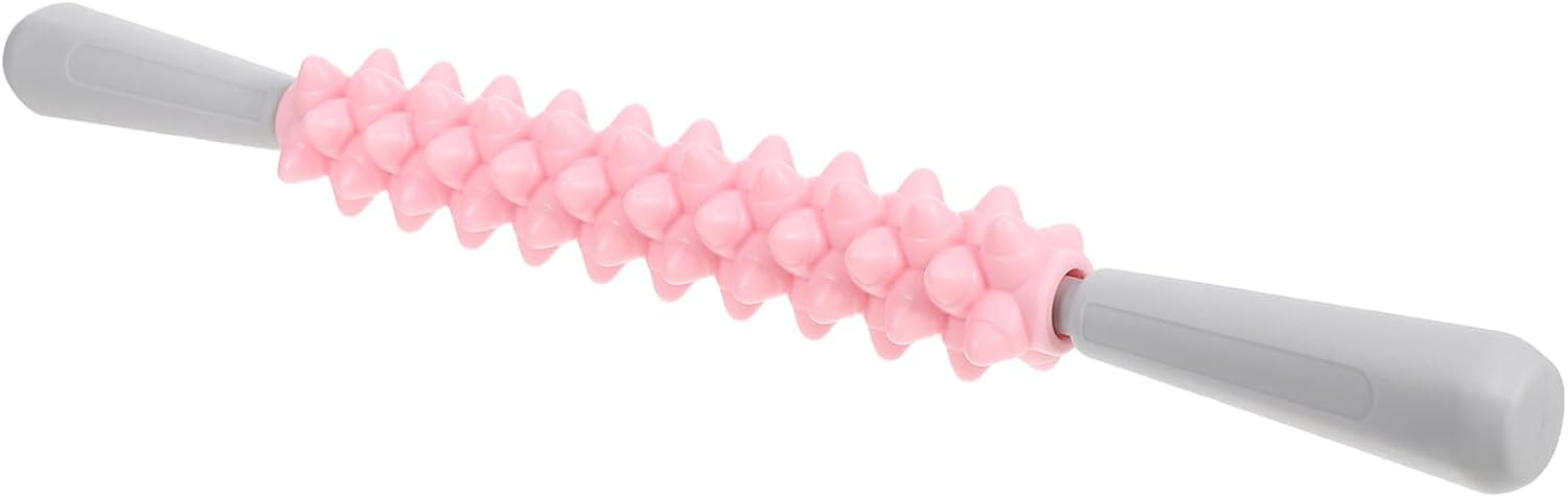 Yoga Massage Stick Muscle Roller for Deep Tissue Trigger Point Therapy, Nonslip Back and Body Roller for Muscle and Soreness Relief, Female Handheld Massager for Legs Arms