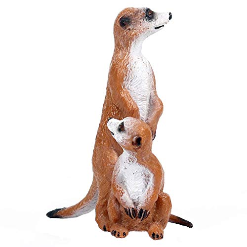 Flormoon Animal Figures Realistic Mongoose Plastic Early Educational Toys Cupcake Topper Party Gift for Kids 2+ Year Old